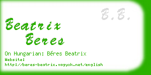 beatrix beres business card