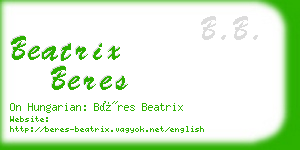 beatrix beres business card